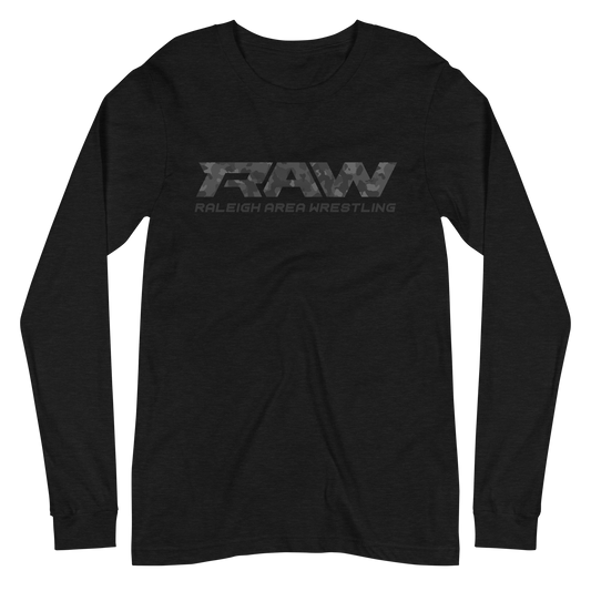 RAW Camo Black on Black Long Sleeve Tee